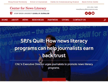 Tablet Screenshot of centerfornewsliteracy.org